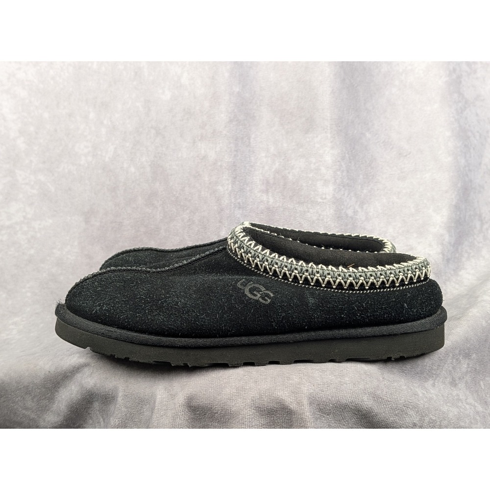 UGG Tasman Black Suede S/N 5950 Mens Slippers Size 7 Slip On Shoes